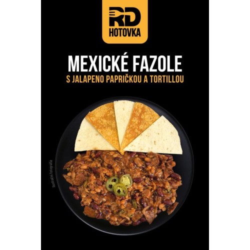 Mexické fazole s Jalapeno papričkou a tortillou 500g RD