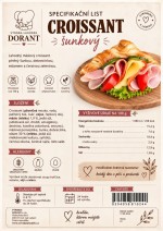 Obložený croissant se šunkou a sýrem balený 150g